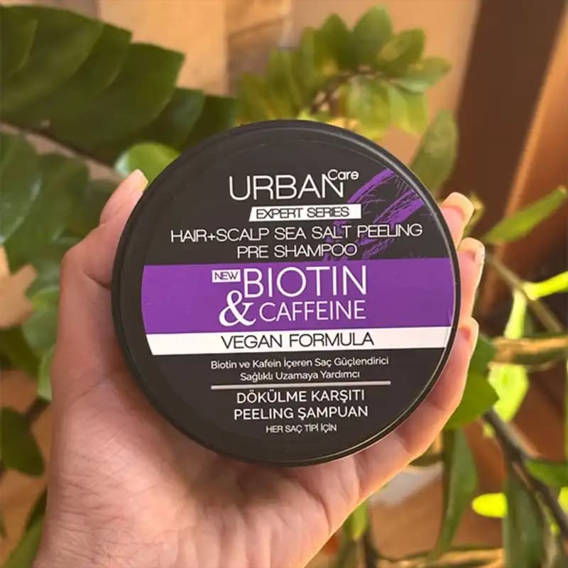 اسکراب کف سر اوربان (Urban Care) حاوی بیوتین و کافئین (ترکیه) — تصویر ۴
