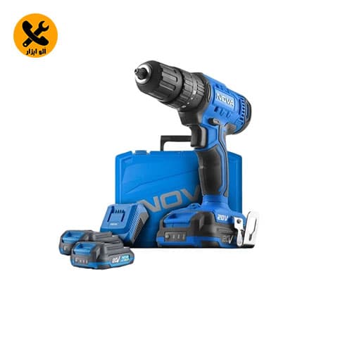 دریل شارژی چکشی ۲۰ ولت نووا مدل 7720 — تصویر ۲