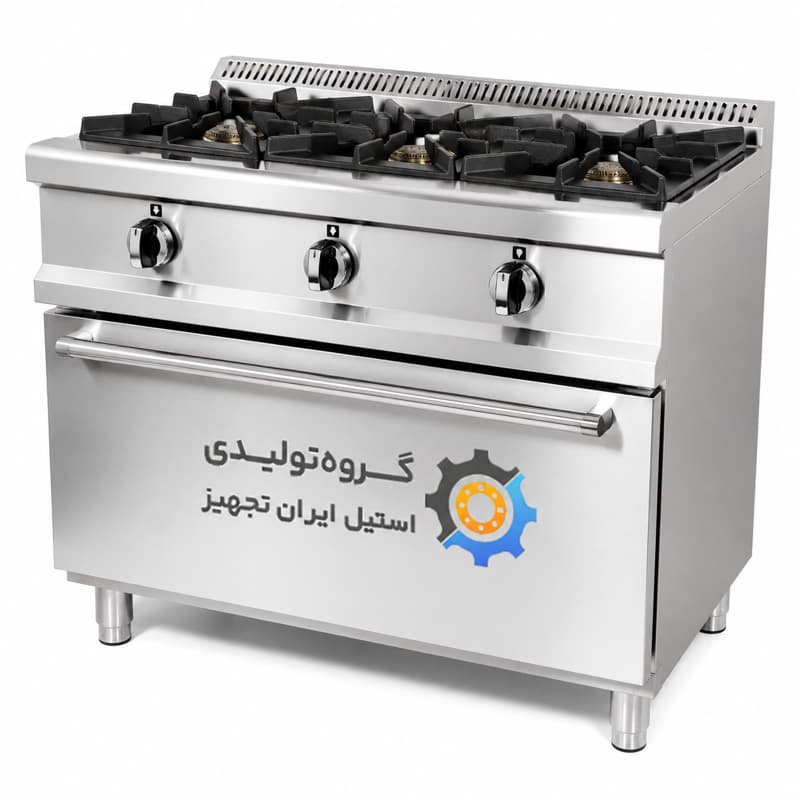 اجاق گاز سه شعله رومیزی صنعتی — تصویر ۳