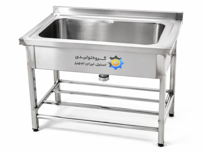 وان شستشو استیل تک لگن صنعتی