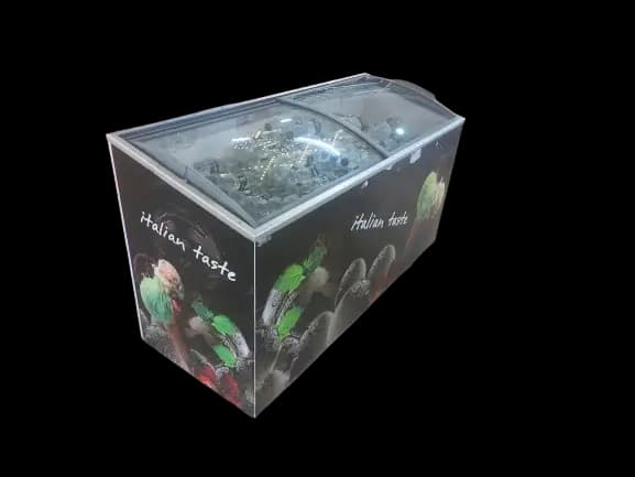 فریزر صندوقی ۶۰۰ لیتری درب شیشه‌ای مدل S600L