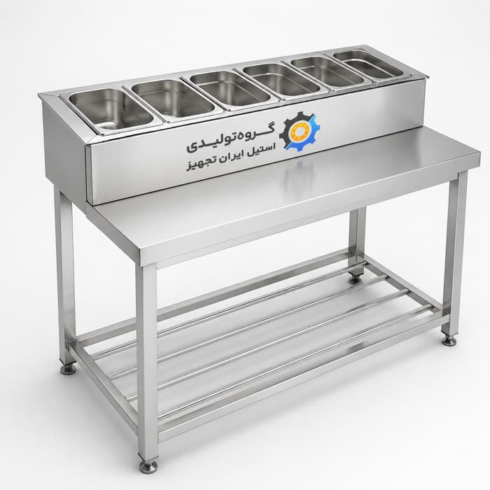 میز کار تاپینگ استیل پیتزا و ساندویچ