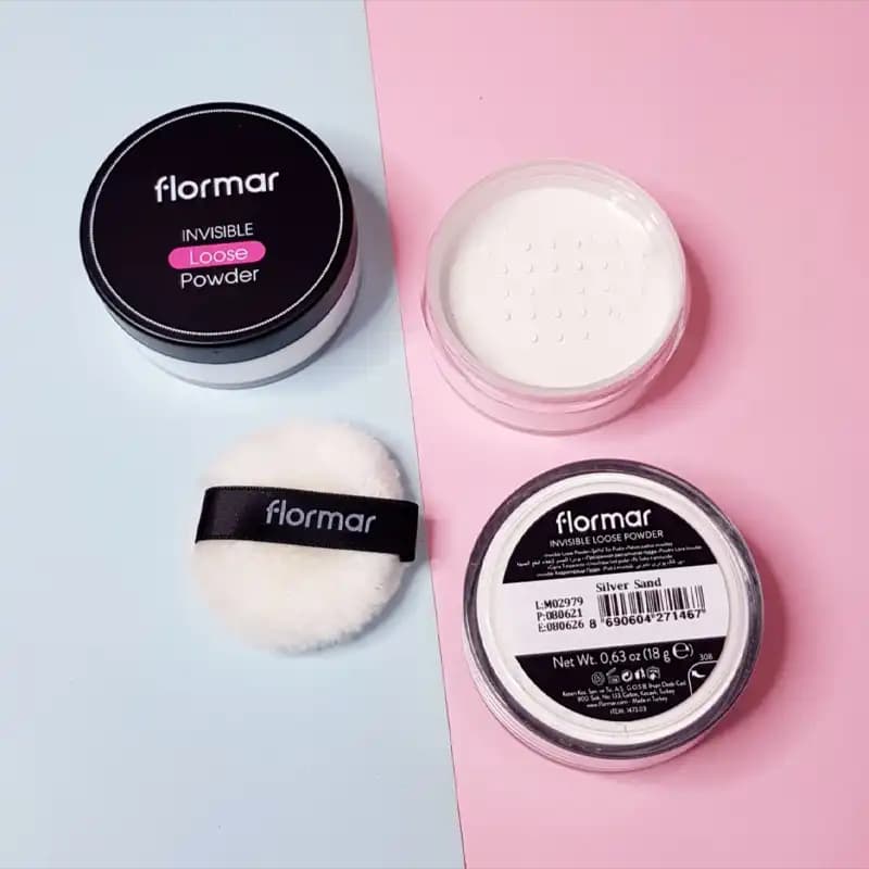 پودر بیک فلورمار (فیکس) Flormar | تثبیت کننده و مات کننده نامرئی آرایش — تصویر ۳
