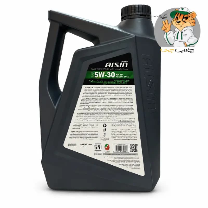 روغن موتور آیسین AISIN 5W‑30 Fully Synthetic چهار لیتری — تصویر ۳