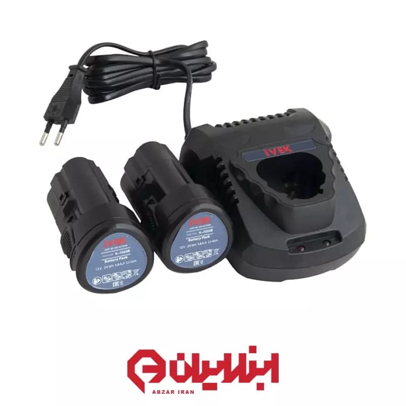 دریل شارژی براشلس 12 ولت ایوک مدل K-7222B — تصویر ۸