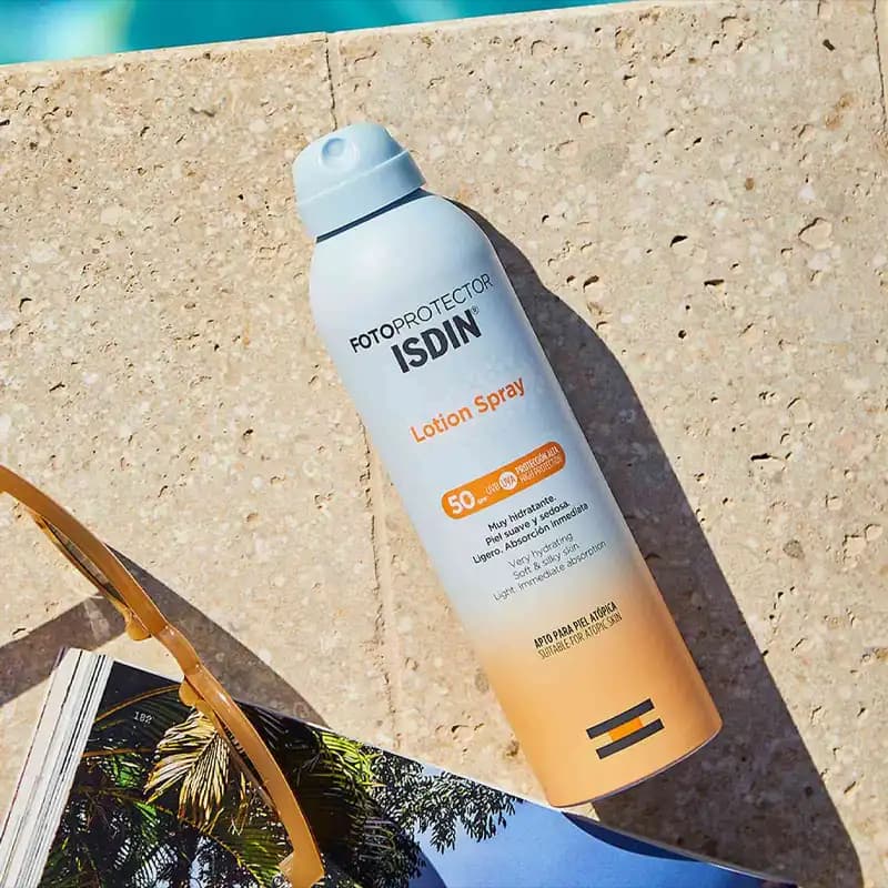 لوسیون اسپری ضد آفتاب ایزدین ISDIN SPF 50 حجم 250 میل – ساخت اسپانیا — تصویر ۳