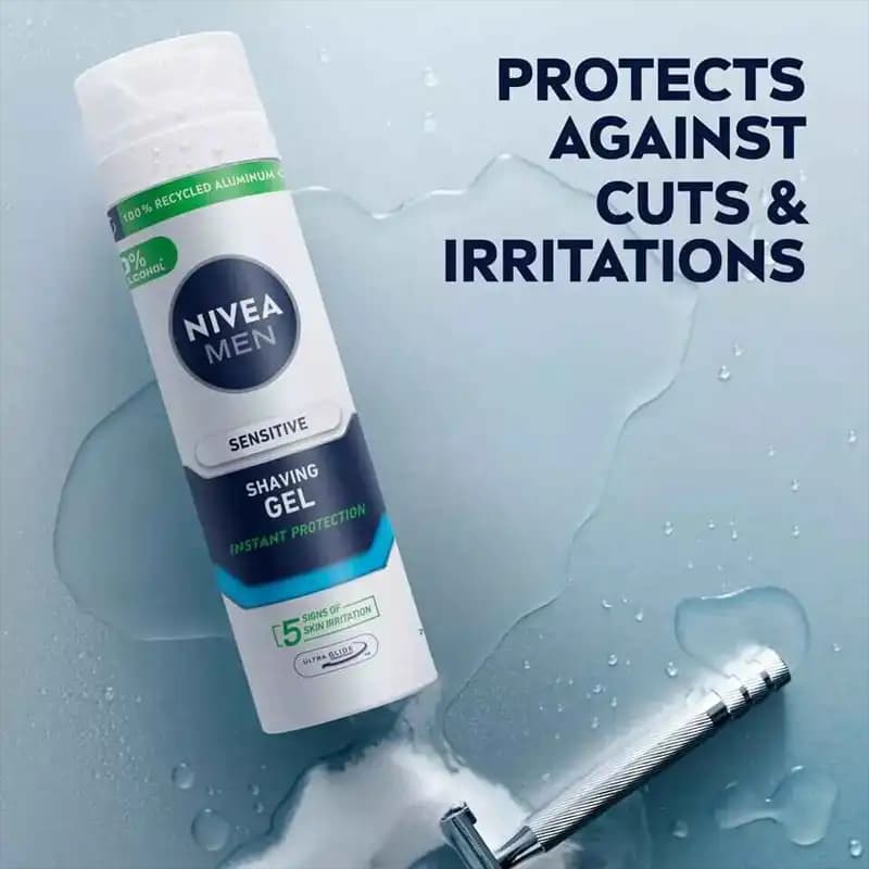 ژل اصلاح نیوآ Nivea Sensitive مخصوص پوست حساس — تصویر ۵