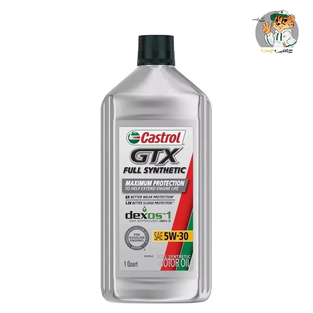 روغن موتور کاسترول Castrol GTX 5W‑30 Full Synthetic یک لیتری — تصویر ۲