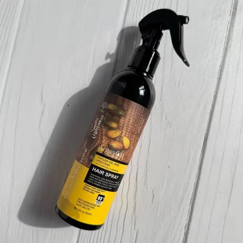 اسپری دوفاز مو لایتنس حاوی روغن آرگان | Lightness Argan Oil Hair Spray 250ml — تصویر ۲