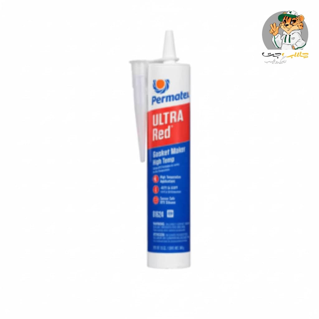 چسب واشرساز کاتریجی قرمز پرماتکس Permatex Ultra Red High Temp RTV Silicone — تصویر ۲