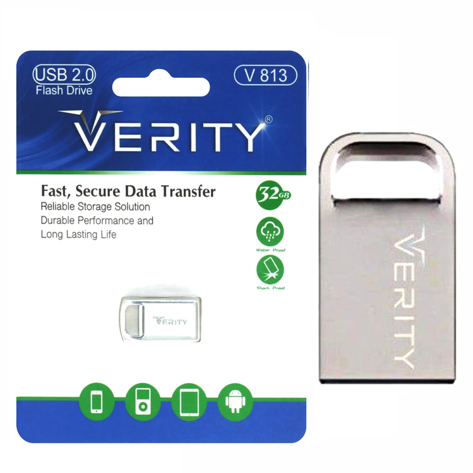 فلش وریتی ( VERITY ) مدل V 813 ظرفیت 32 گیگ (گارانتی 2 ساله آسان سرویس)