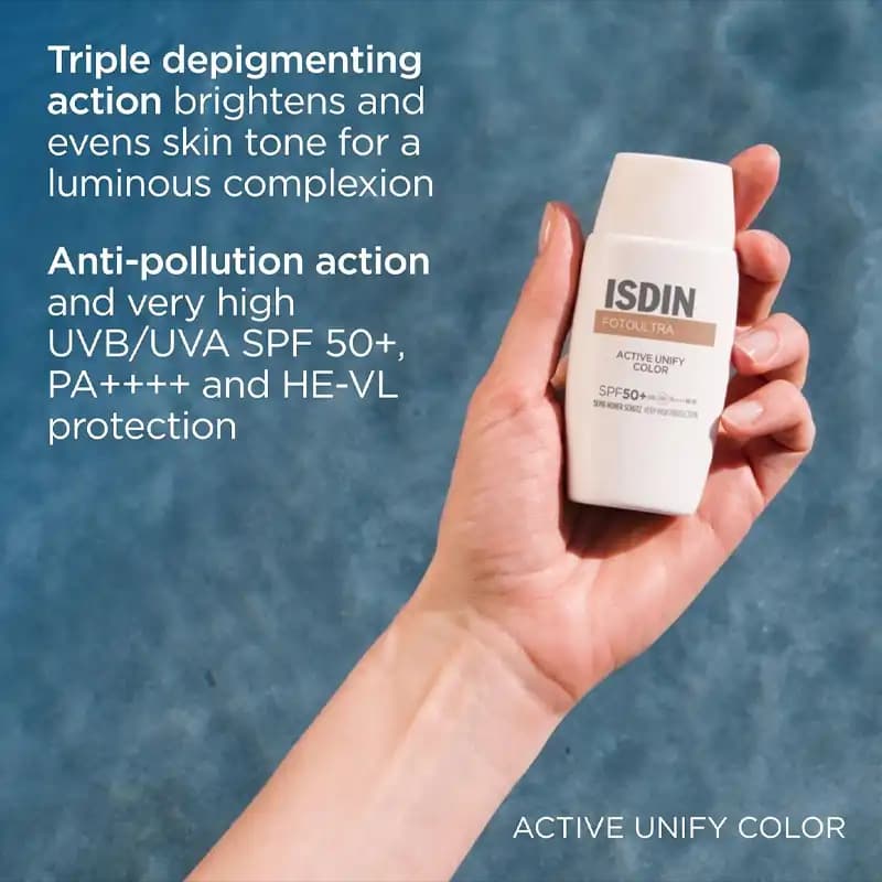 ضد آفتاب و ضد لک رنگی ایزدین Isdin مدل Active Unify Color | ضمانت اصالت — تصویر ۳
