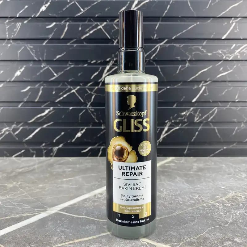 اسپری مو دو فاز گلیس مشکی Gliss Serum Deep Repair – ترمیم موهای خشک و آسیب دیده — تصویر ۲