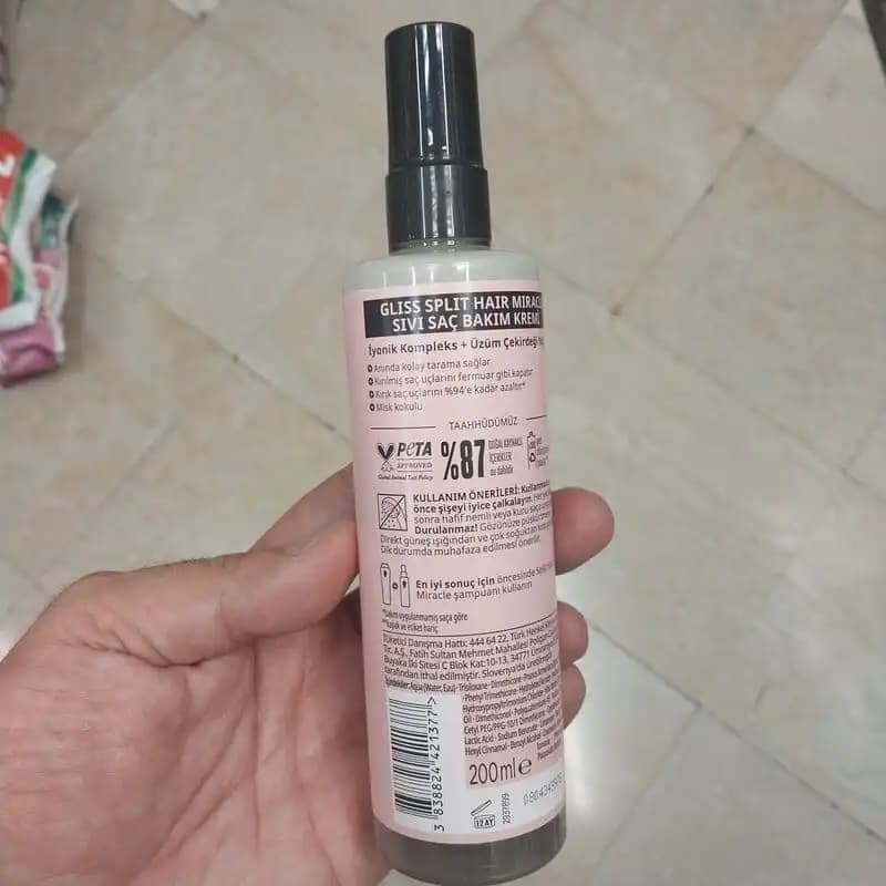 اسپری مو دو فاز گلیس Gliss Split Hair Miracle – مناسب موهای آسیب دیده و شکننده — تصویر ۴