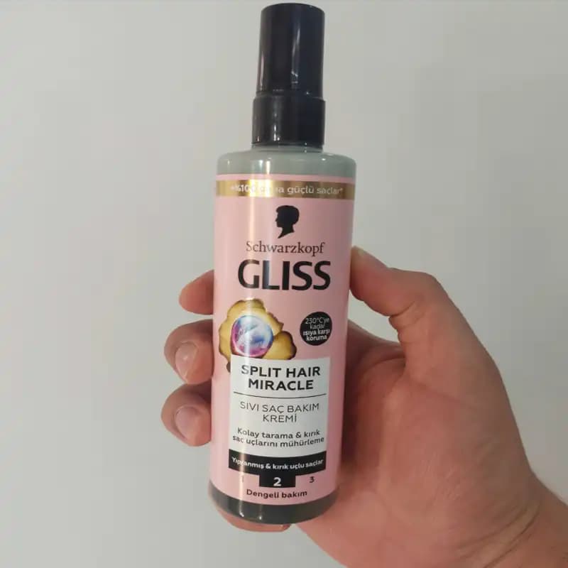 اسپری مو دو فاز گلیس Gliss Split Hair Miracle – مناسب موهای آسیب دیده و شکننده — تصویر ۵