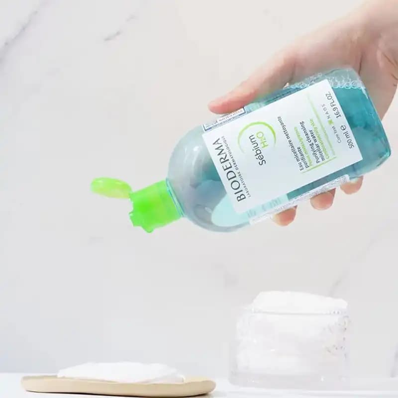 میسلار واتر پوست چرب و مختلط Sebium H₂O بایودرما Bioderma اصل — تصویر ۵
