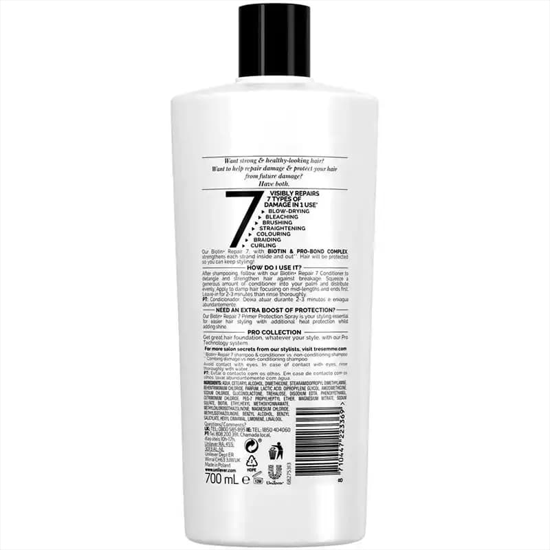 شامپو نرم کننده ترزمه مدل Biotin Repair 7 | شامپو هفت کاره بیوتین ریپیر TRESemmé — تصویر ۵