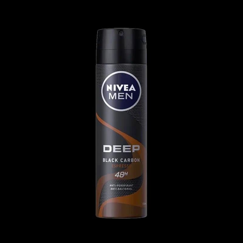 اسپری ضد تعریق مردانه نیوآ DEEP Black Carbon Espresso اصل Nivea رایحه چوبی اسپرسو