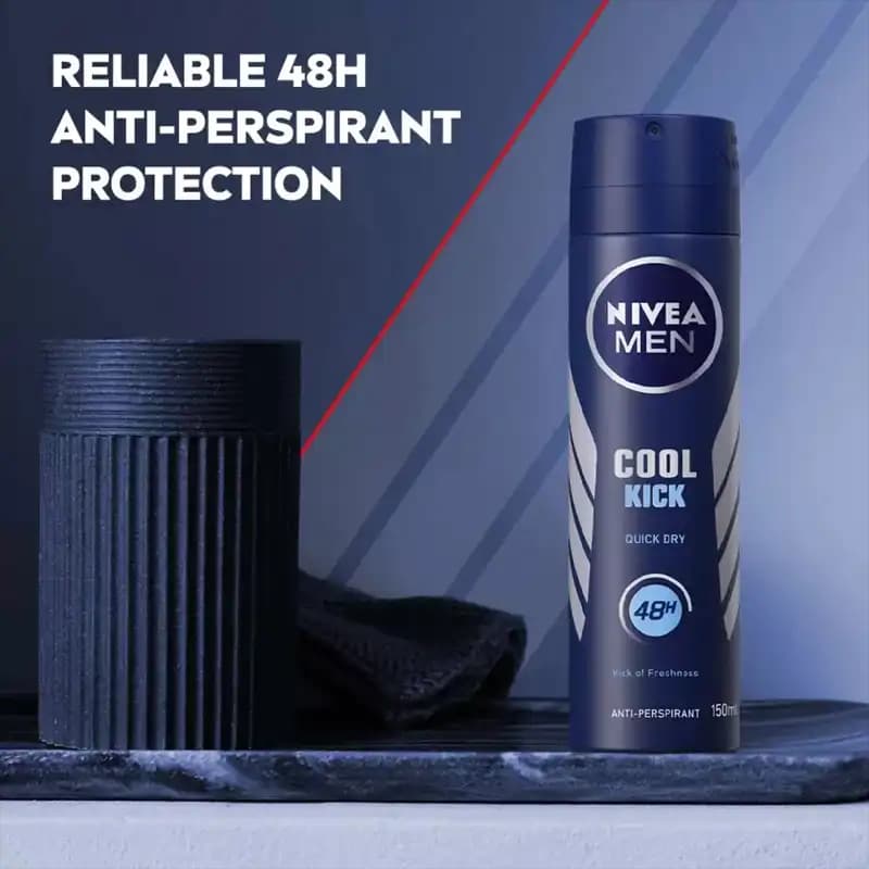 اسپری ضد تعریق مردانه نیوآ Cool Kick اصل Nivea — تصویر ۵