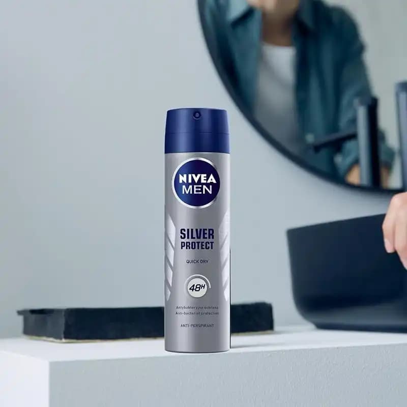 اسپری ضد تعریق مردانه نیوآ Silver Protect اصل Nivea — تصویر ۵