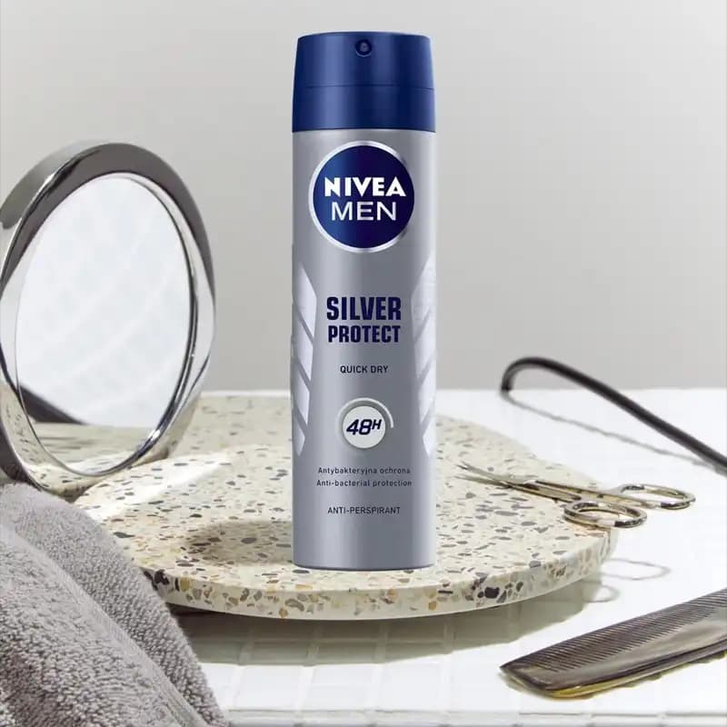 اسپری ضد تعریق مردانه نیوآ Silver Protect اصل Nivea — تصویر ۴