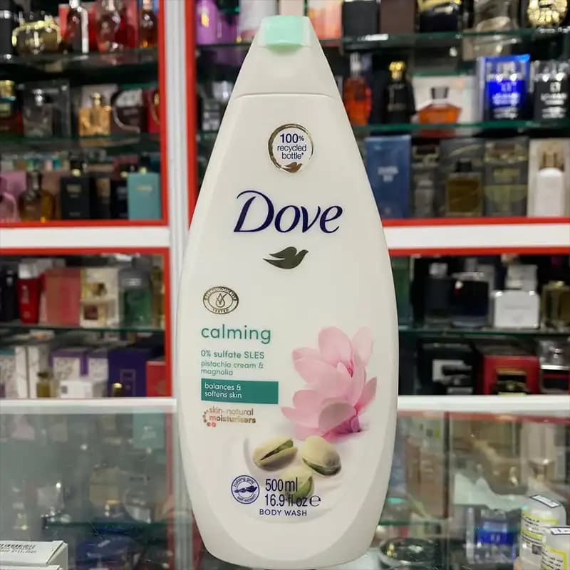 شامپو بدن داو حاوی کرم پسته و رایحه گل مگنولیا Dove نرم‌کننده و لطافت‌بخش پوست — تصویر ۴