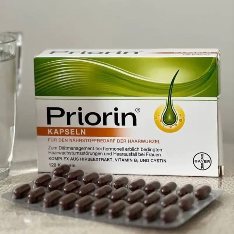 کپسول ضد ریزش مو پریورین بایر Priorin اصل آلمان | مهار ریزش مو ارثی و هورمونی — تصویر ۴