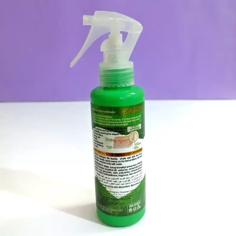 اسپری ترک پا و لایه بردار آلوئه ورا راکو مدل Aloe Vera | ترمیم و از بینبرنده پوست مرده — تصویر ۵