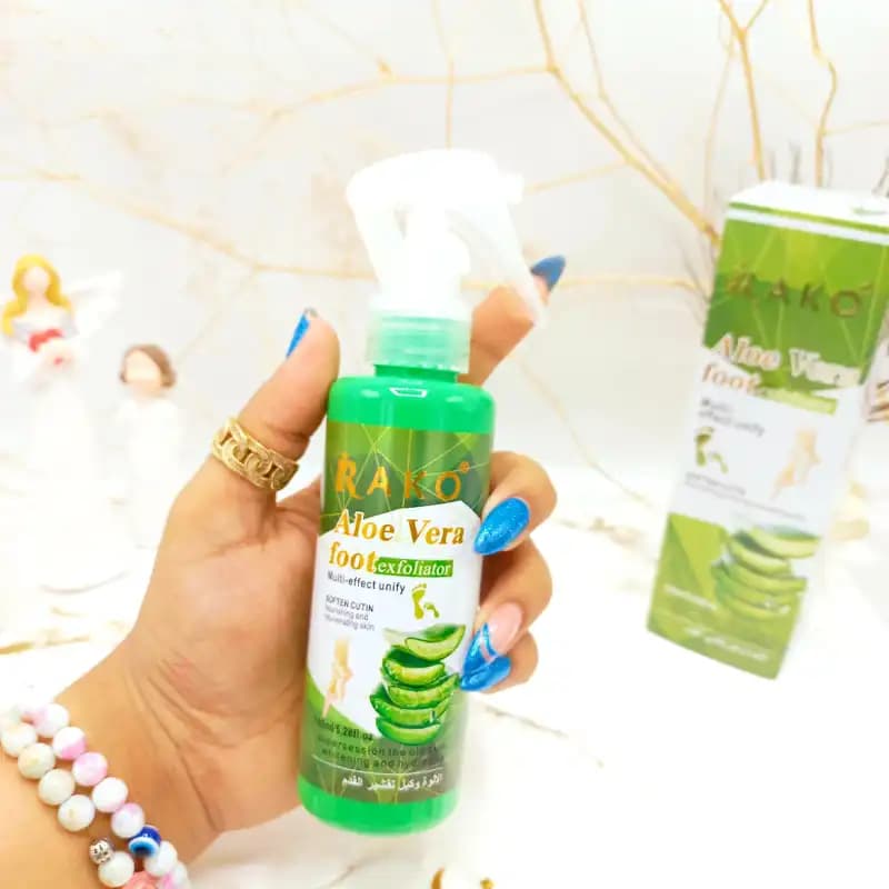 اسپری ترک پا و لایه بردار آلوئه ورا راکو مدل Aloe Vera | ترمیم و از بینبرنده پوست مرده — تصویر ۳