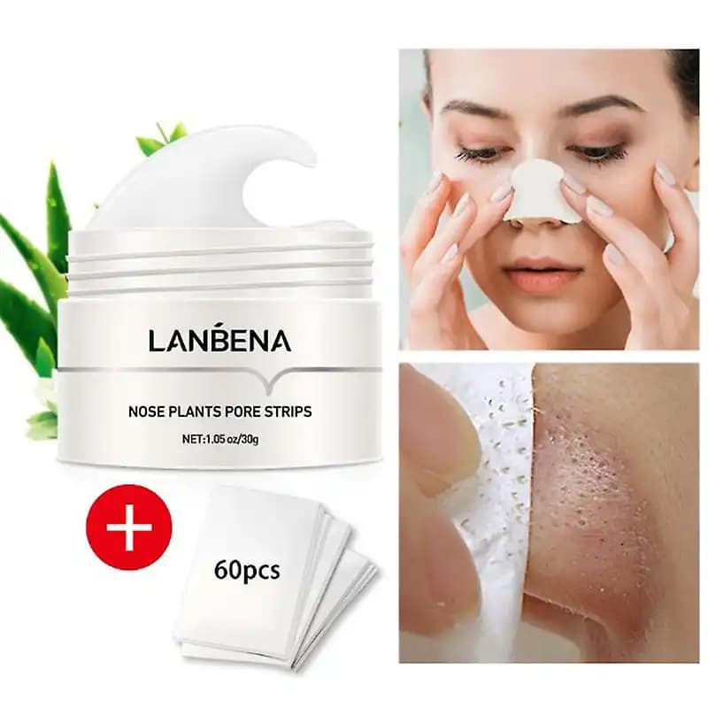 چسب بینی لانبنا BHA 2% (طرح جدید) 60 عددی | پاکسازی جوش های سرسیاه — تصویر ۴
