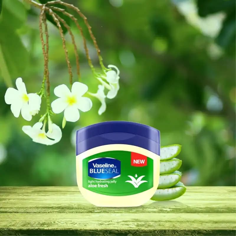 ژل کرم مرطوب کننده وازلین مدل آلوئه فرش Aloe Fresh BlueSeal — تصویر ۴