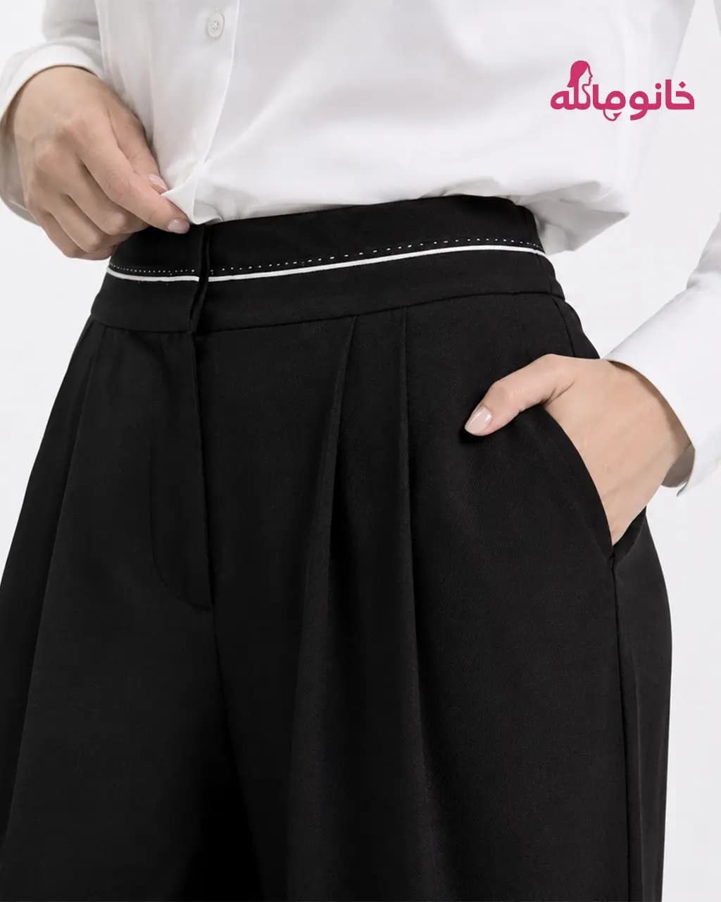 شلوار زنانه nizel 80641 جلو پیلی 4 سایز — تصویر ۳