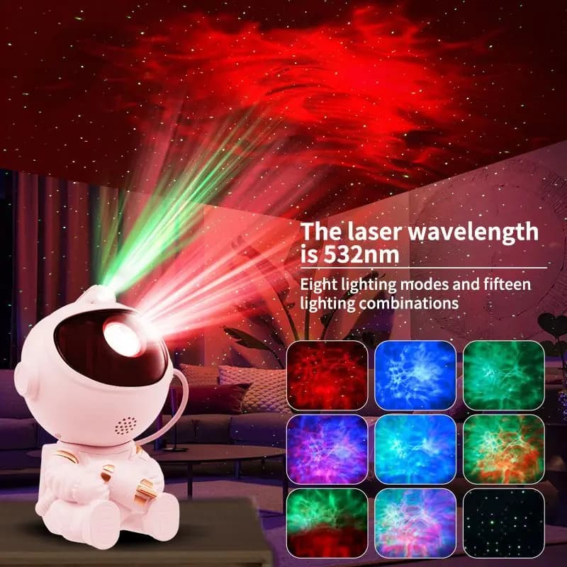 پروژکتور فضانورد نشسته Astronaut Nebula Projector | نورپردازی کهکشانی صحابی — تصویر ۶