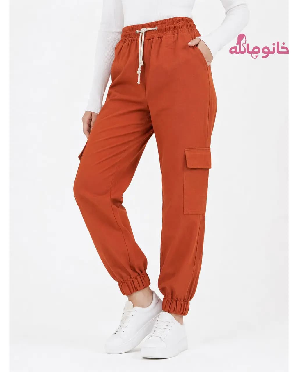 شلوار جاگر دخترانه آجری یشیم