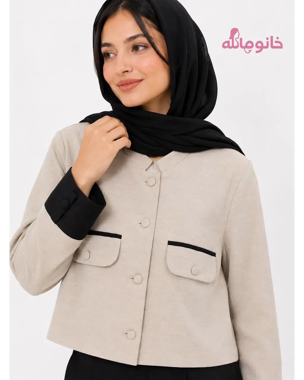 کت ژاکارد دخترانه 20307 nizel دو جیب — تصویر ۴