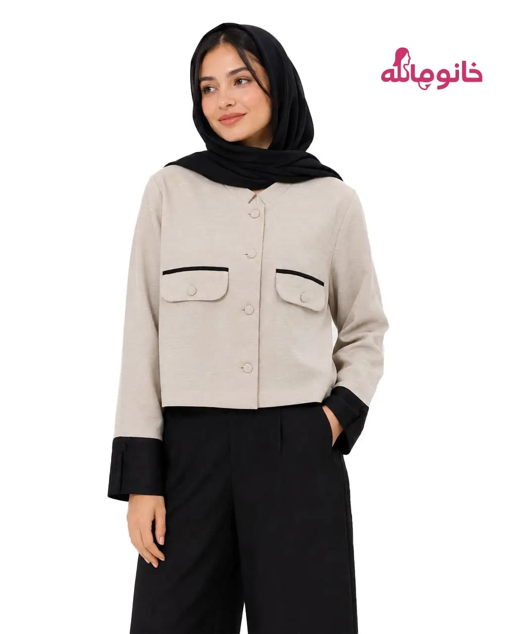 کت ژاکارد دخترانه 20307 nizel دو جیب — تصویر ۲