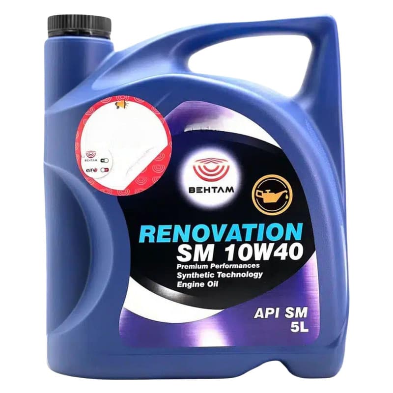 روغن موتور خودرو بهتام روانکاو مدل SM-10W40 Renovation حجم 5 لیتر