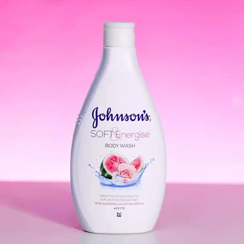 شامپو بدن جانسون رایحه هندوانه و گل رز مدل Soft Energise اصل ایتالیا — تصویر ۵