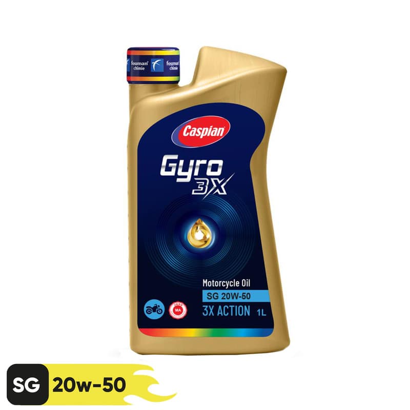 روغن موتورسیکلت جیرو کاسپین مدل SG-20W-50 حجم 1 لیتر