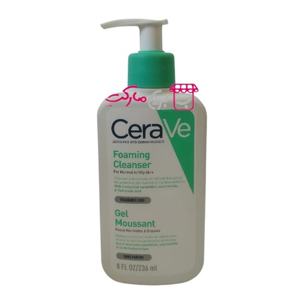 فوم شستشو صورت سراوی مدل Foaming Cleanser حجم 236 میلی‌لیتر