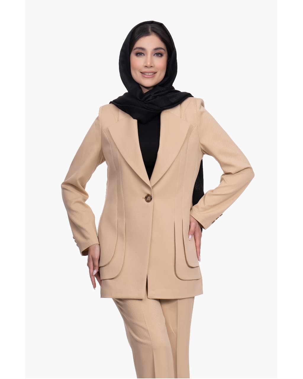 کت شلوار زنانه 85963c کمر سگک دار itak