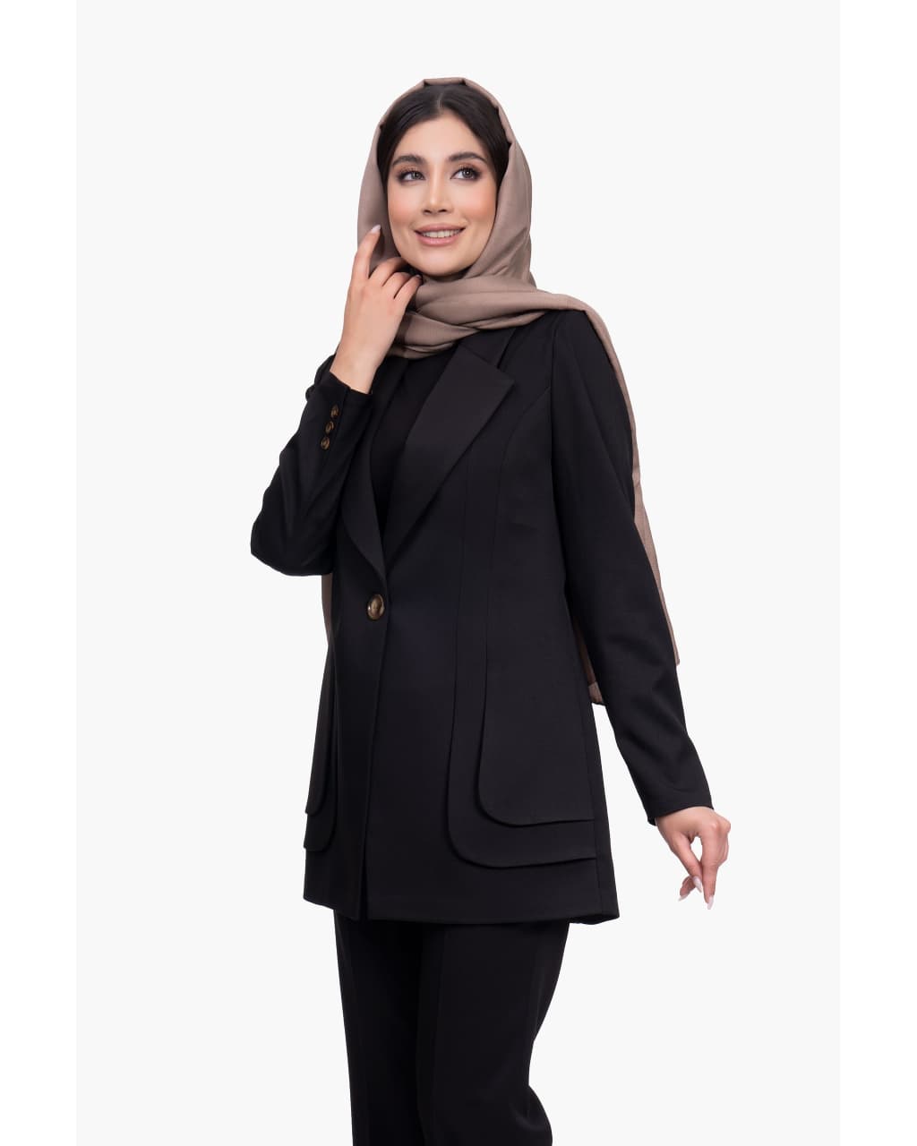 کت شلوار زنانه 85963 کمر سگک دار itak — تصویر ۳