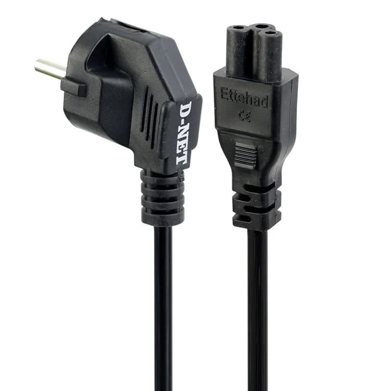 کابل برق لپ تاپ D-Net 1.5m اورجینال سه‌پین