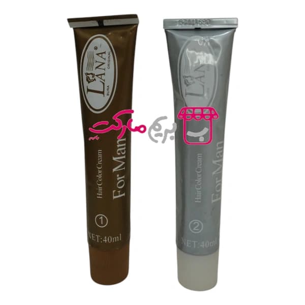 ست کامل رنگ موی فوری مردانه لانا مدل Natural Black – مشکی طبیعی در 5 دقیقه با پوشش کامل سفیدی — تصویر ۲