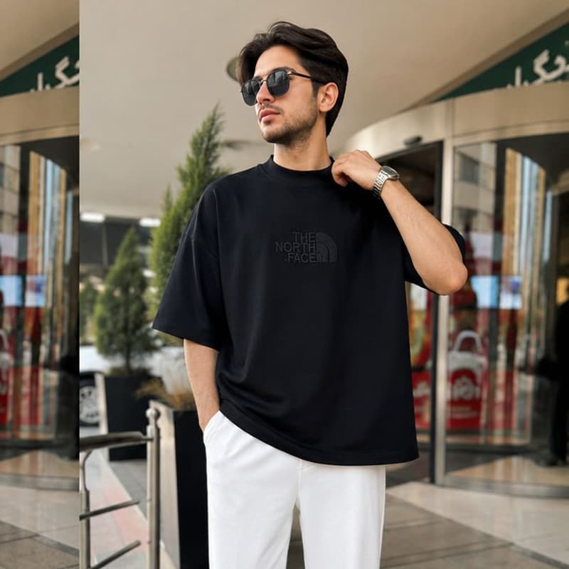 تیشرت سنگشور باکسی کروم — تصویر ۴