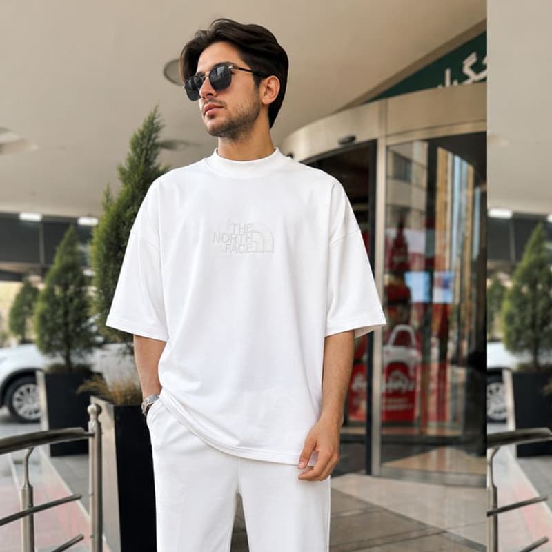 تیشرت سنگشور باکسی کروم — تصویر ۵