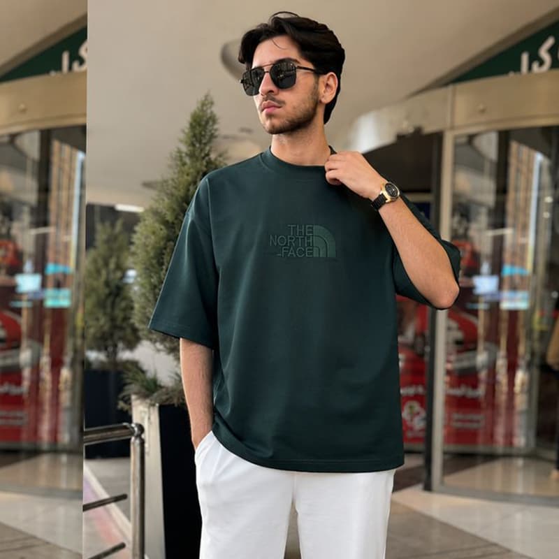 تیشرت سنگشور باکسی کروم — تصویر ۳