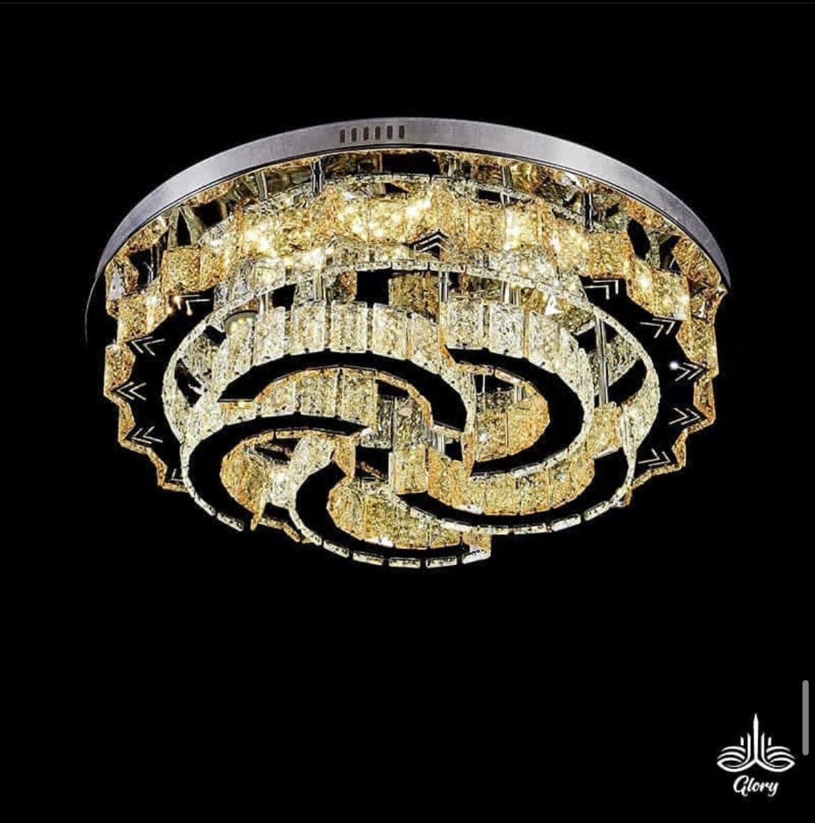 لوستر مدرن سقفی کریستالی مدل موج 2 SMD