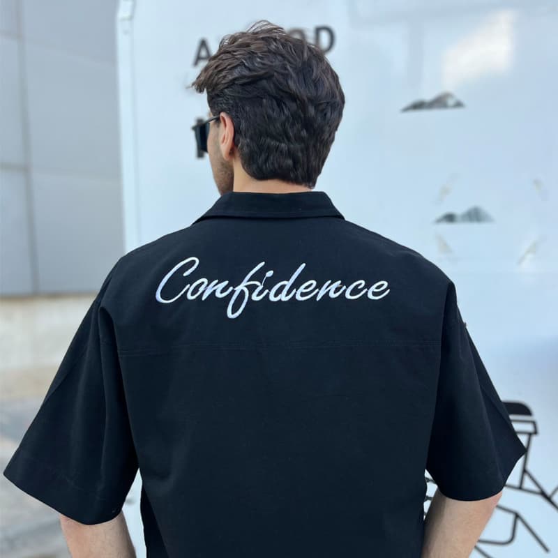 پیراهن لینن باکسی گلدوزی — تصویر ۶