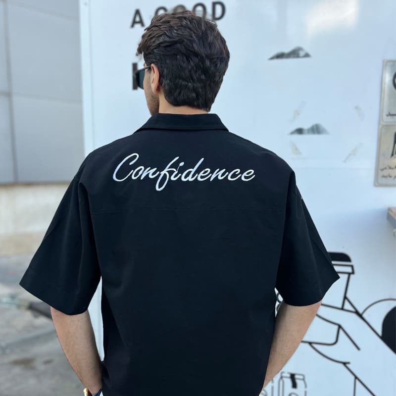 پیراهن لینن باکسی گلدوزی